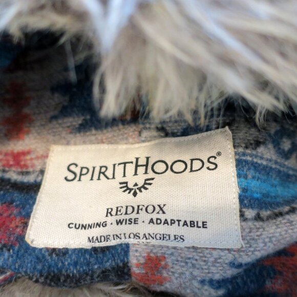 SpiritHood Collector Edition Red Fox 2.0 Southwestern Print Unisex Furry Hood - Picture 5 of 8